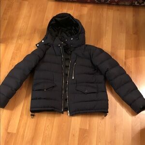 Burberry Navy Puffer Jacket with Hood